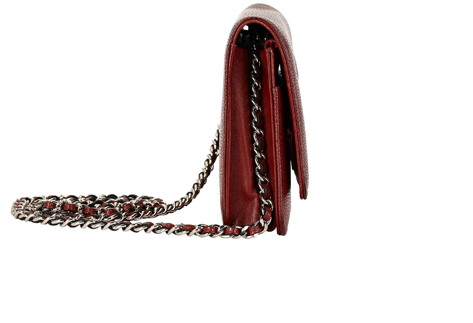 Timless CC WOC, &pound;1,500, Handbags, Burgundy, Caviar Leather, Side view